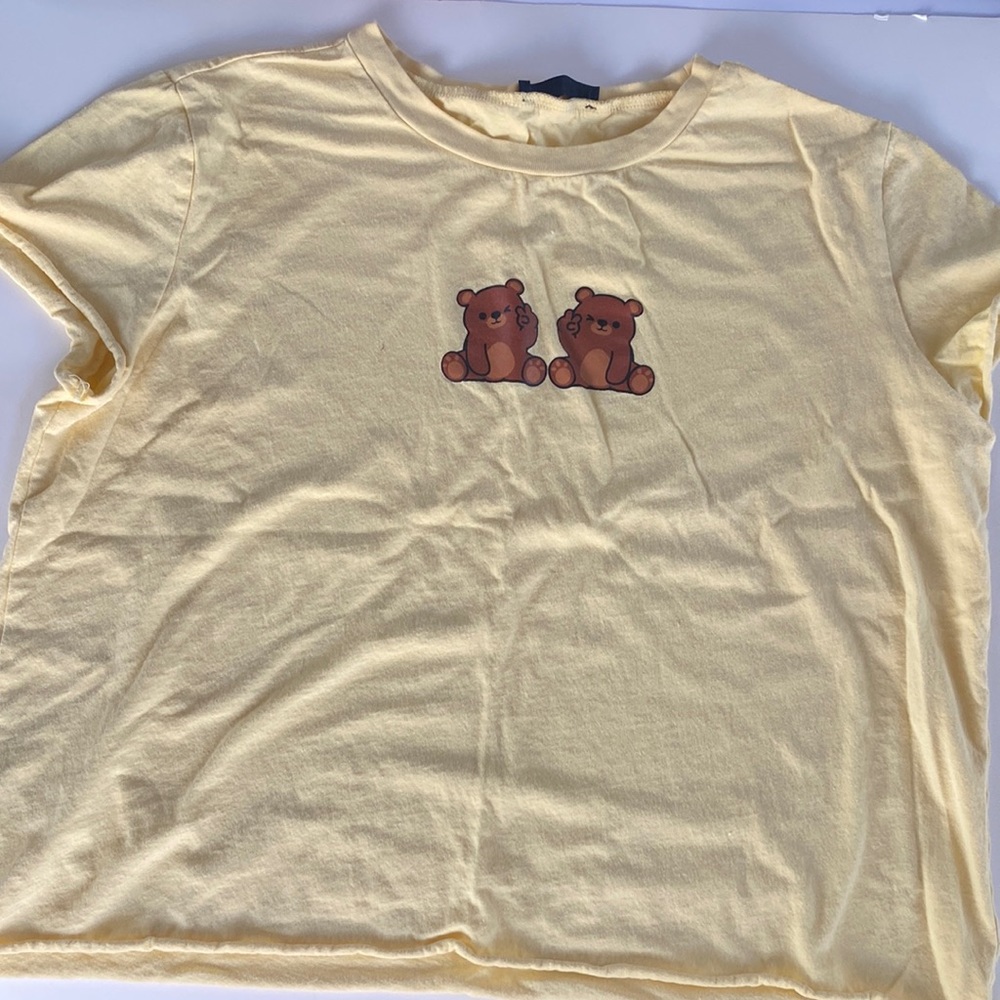 Medium (6) yellow bear printed tee